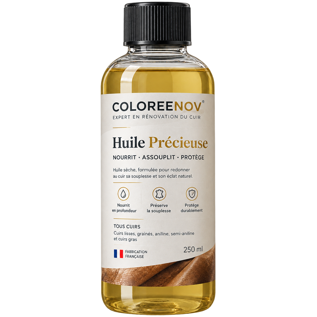 Huile Précieuse Coloreenov pour nourrir le cuir