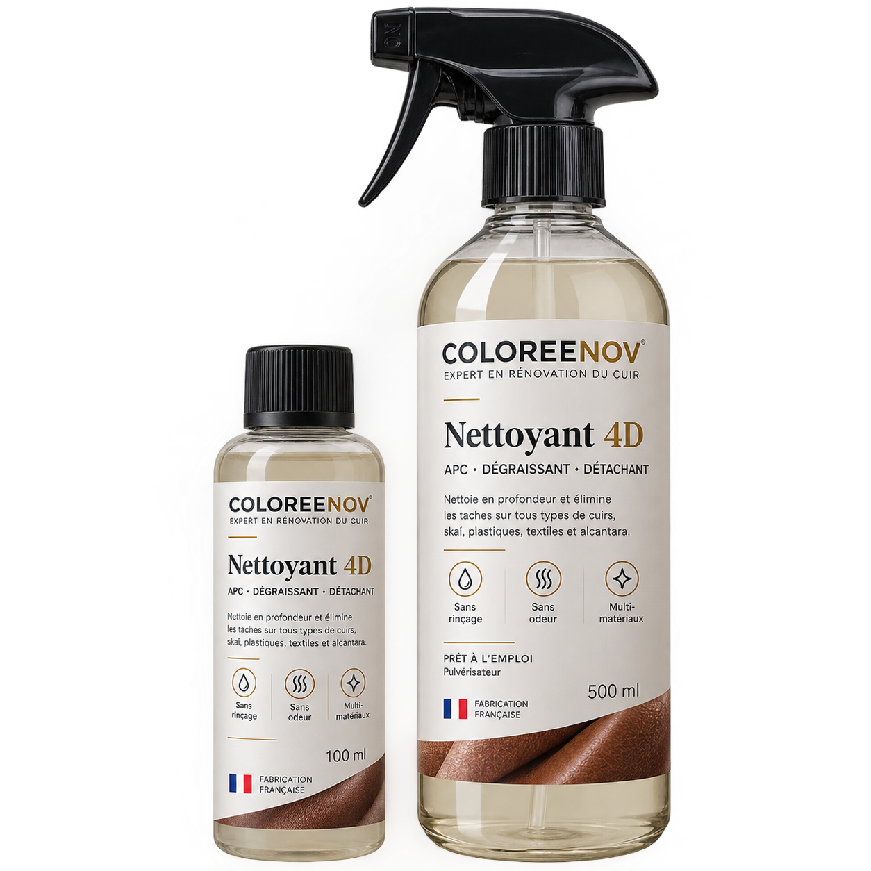 Nettoyant 4D Coloreenov pour nettoyer le cuir