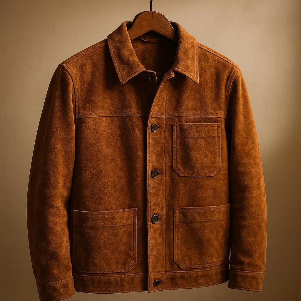 Veste en daim — matières délicates Coloreenov