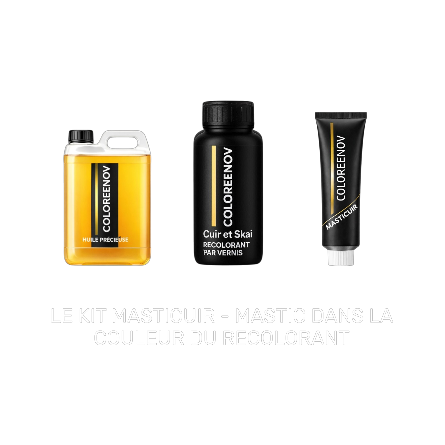 Un ensemble de produits avec un format économique pour la rénovation du cuir