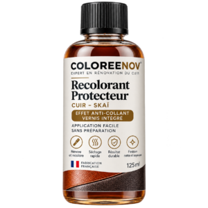 Le recolorant protecteur cuir skai avec vernis intégré est unique sur le marché de la rénovation.